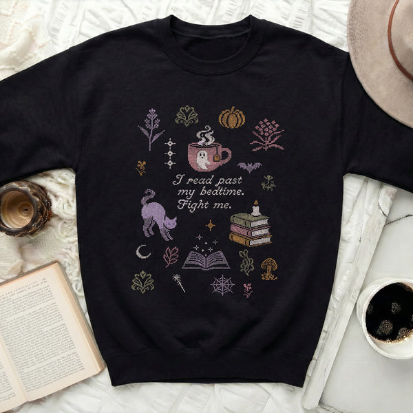 I Read Past My Bedtime Sweatshirt in Black