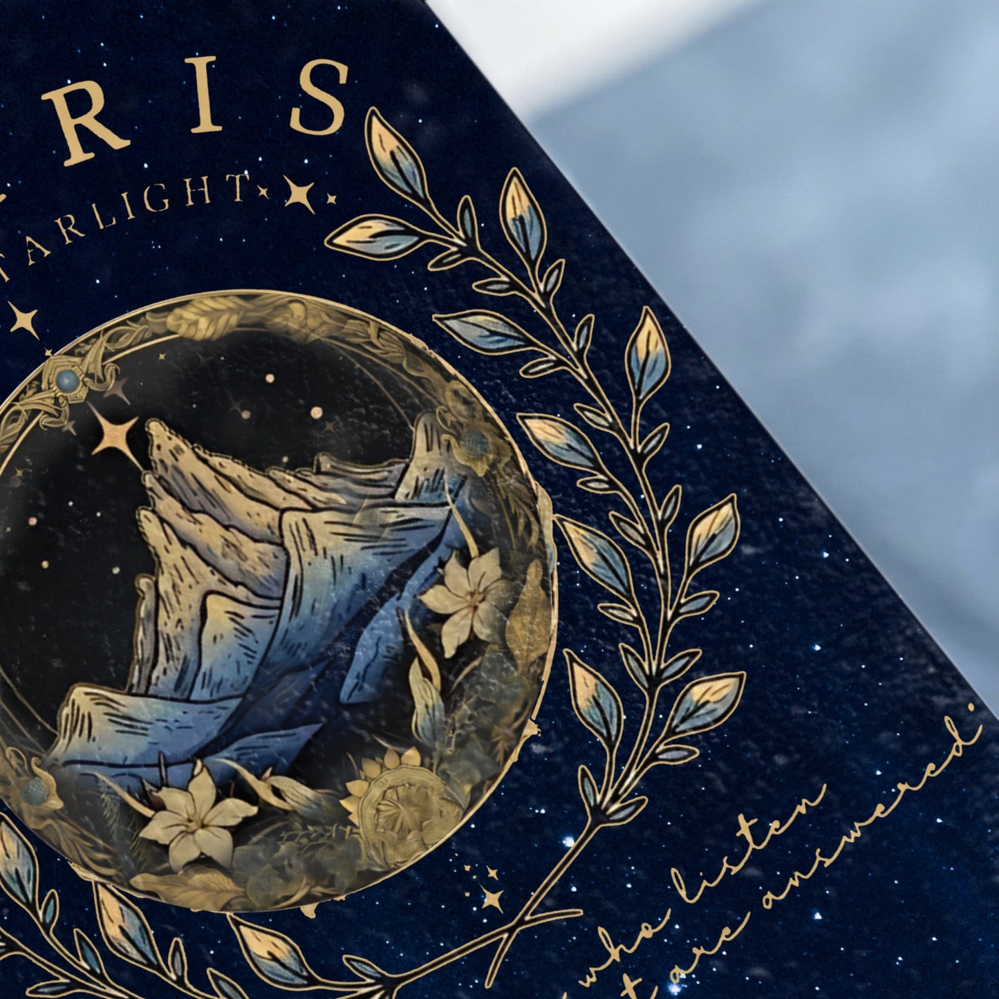 STARLIGHT Mountains Golden Floral Celestial Art product type