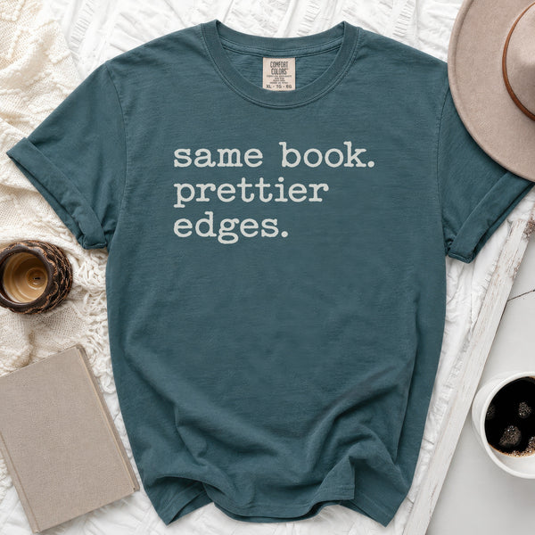 Prettier Edges Bookish Tee in Blue Spruce