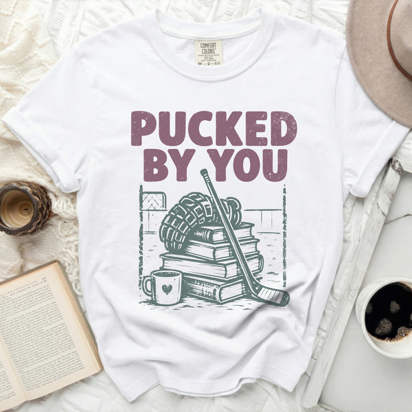 Pucked By You Hockey Scholar Tee in White