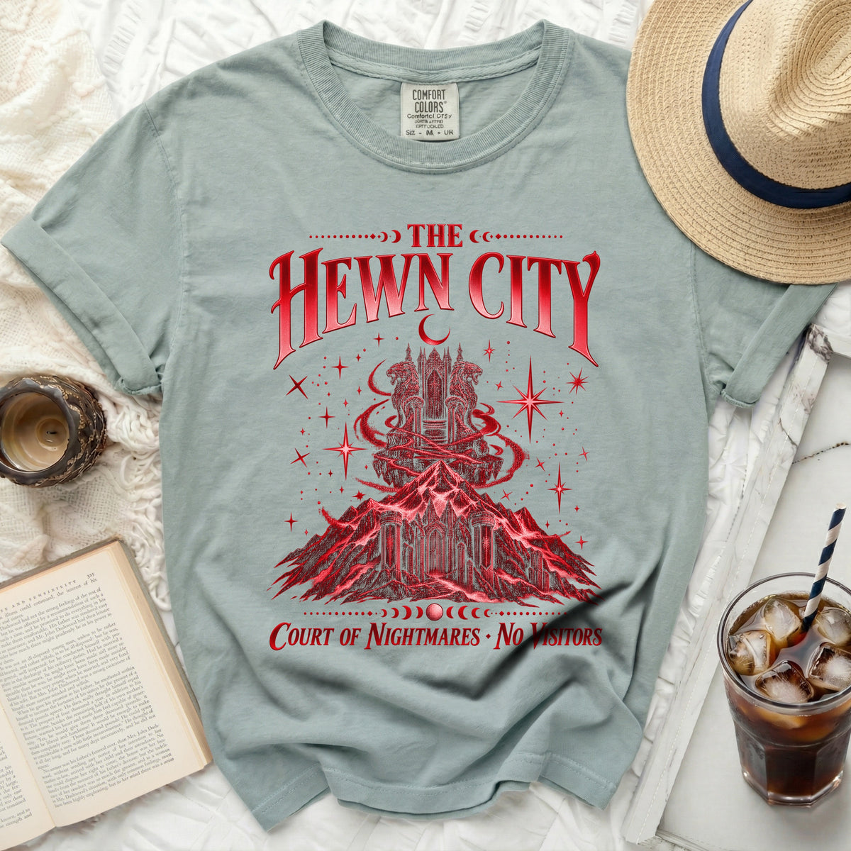 The Hewn City Court of Nightmares No Visitors graphic t-shirt.