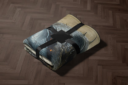 Fierce Battle Dragon Design Cozy Blanket