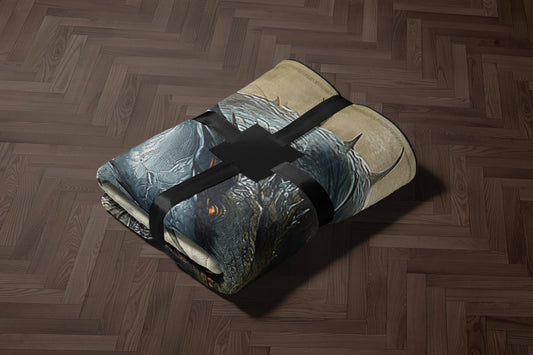 Fierce Battle Dragon Design Cozy Blanket