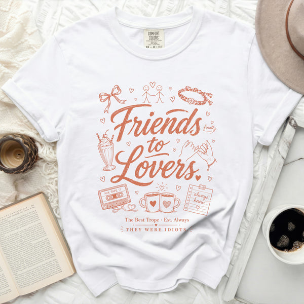 Friends to Lovers Story Tee in White