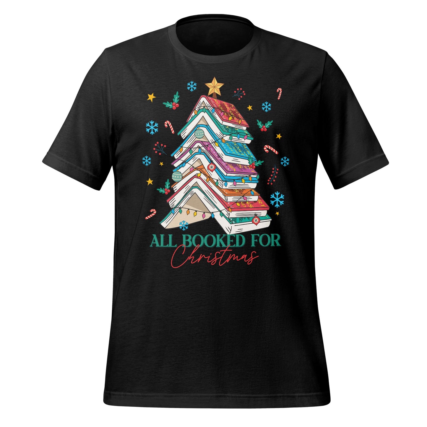 All Booked for Christmas Graphic T-Shirt