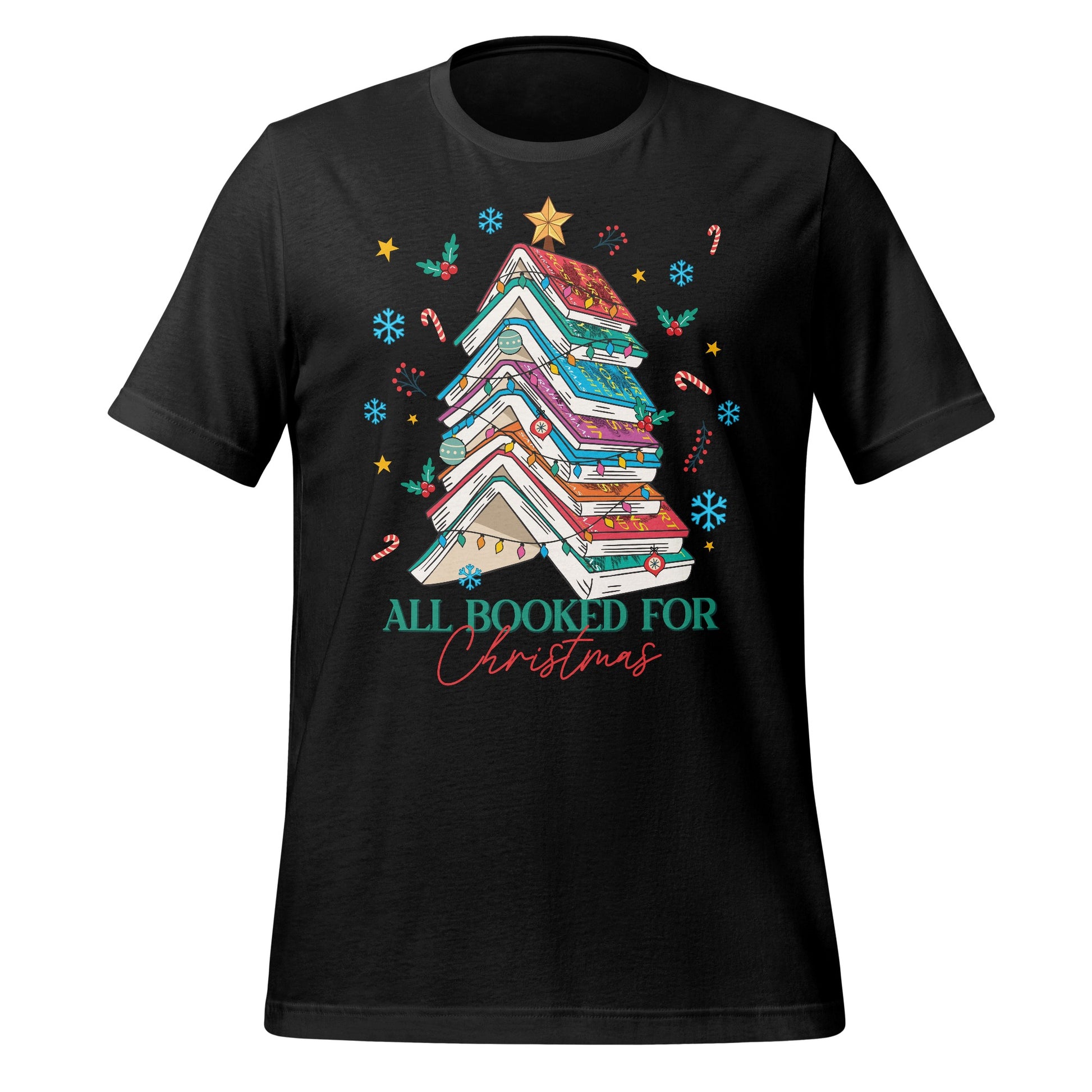 All Booked for Christmas Graphic T-Shirt