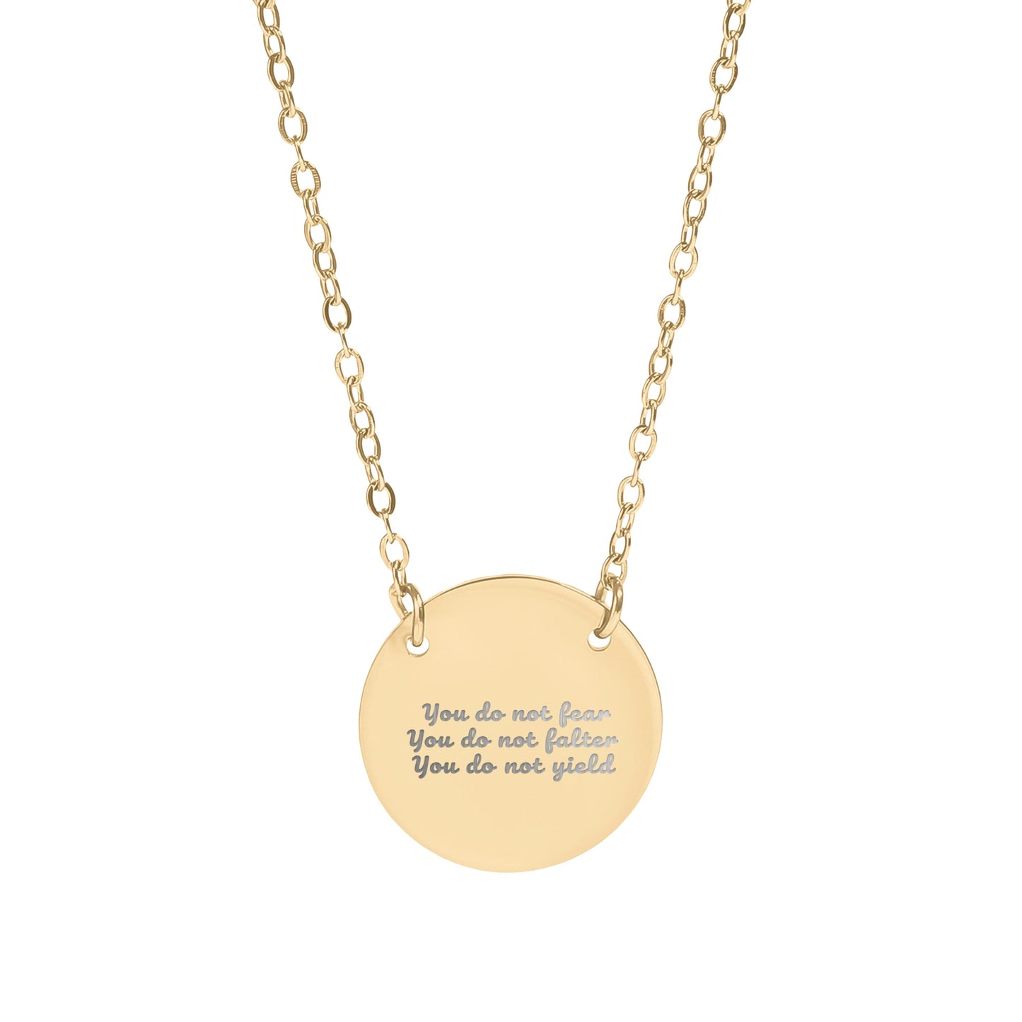 Inspirational Quote Circle Pendant Necklace