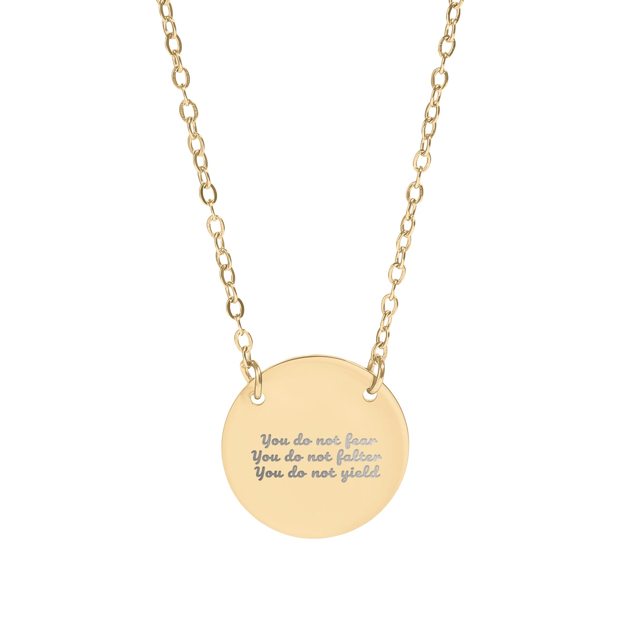 Inspirational Quote Circle Pendant Necklace