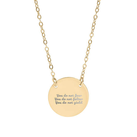 Inspirational Quote Circle Pendant Necklace