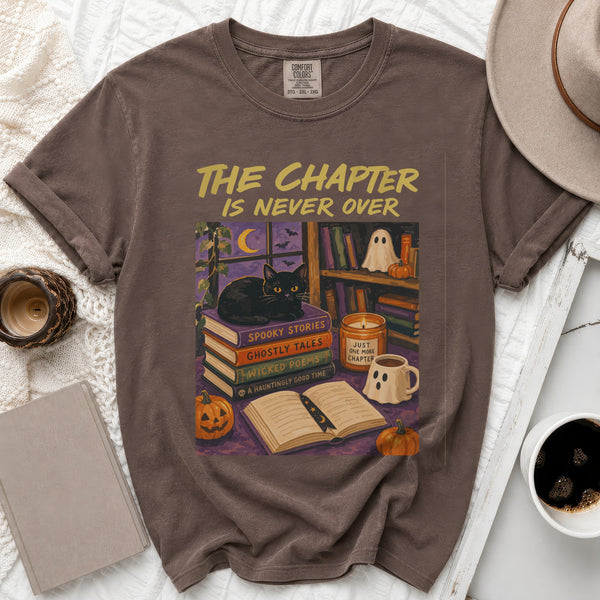 Spooky Bookish Tee in Espresso