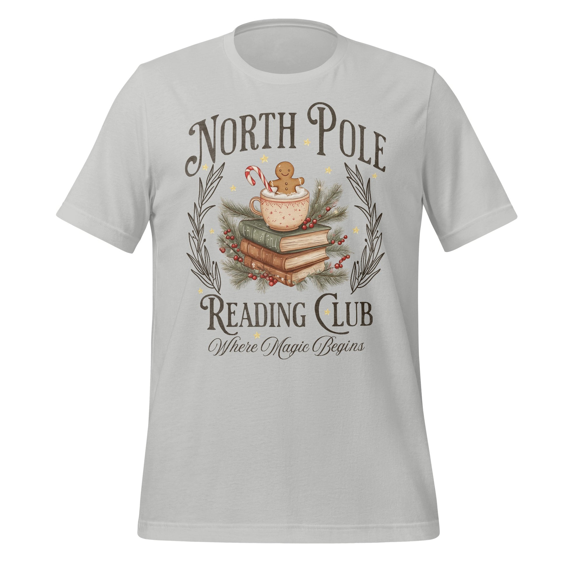 North Pole Reading Club Festive Holiday T-shirt