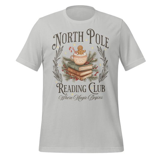 North Pole Reading Club Festive Holiday T-shirt