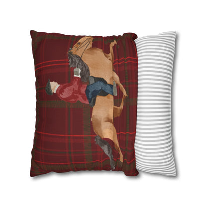 Artistic Horse Rider Decorative Throw Pillow