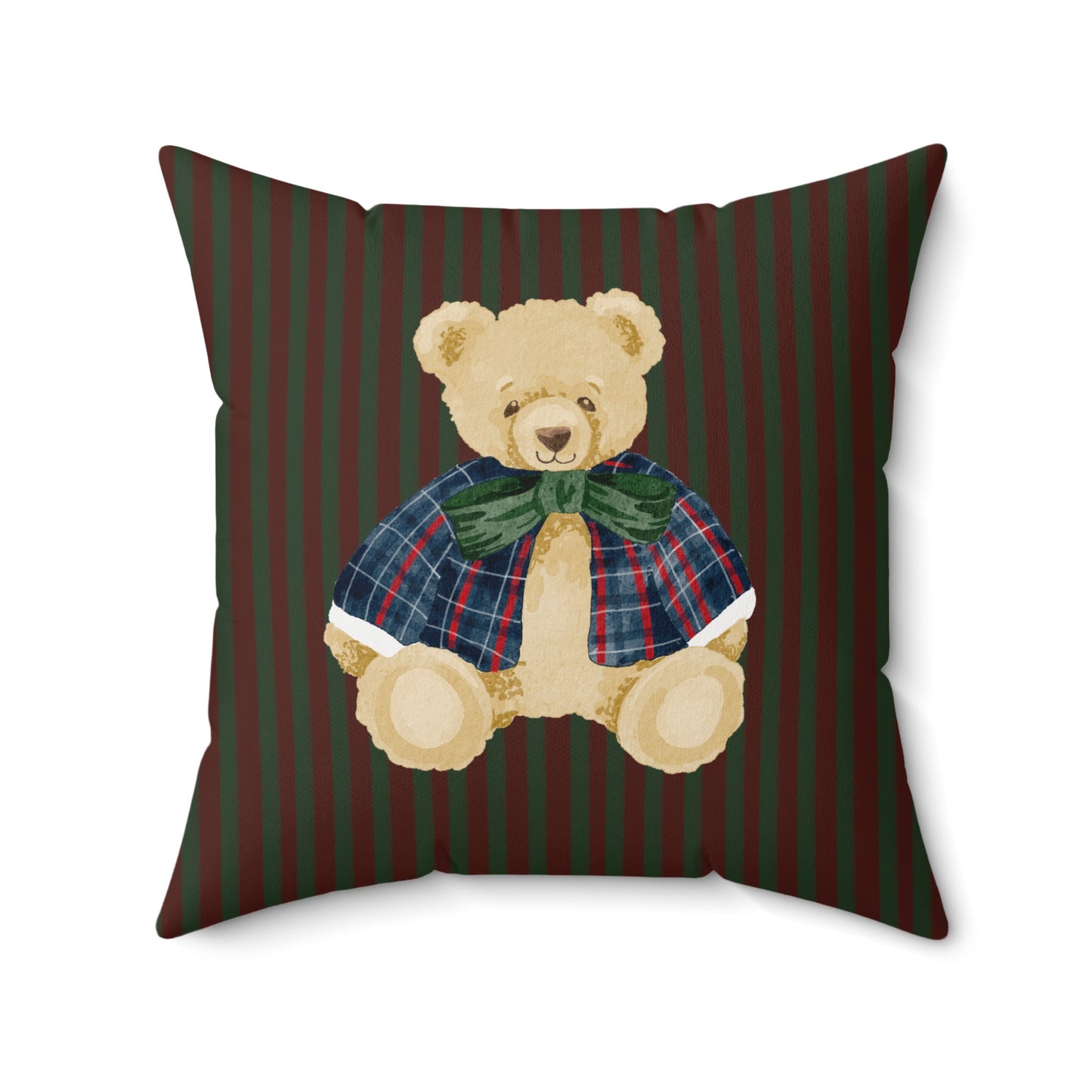 Festive Teddy Bear Decorative Cushion for Home Decor