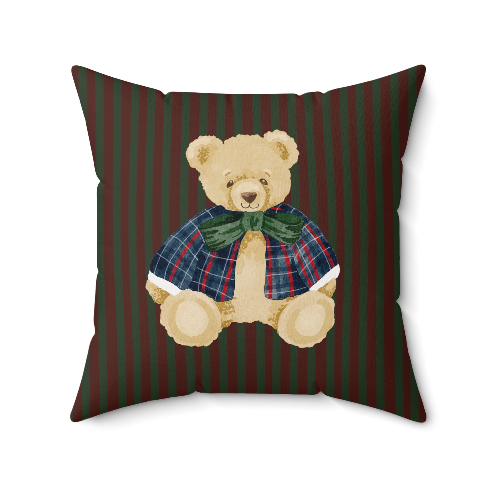 Festive Teddy Bear Decorative Cushion for Home Decor