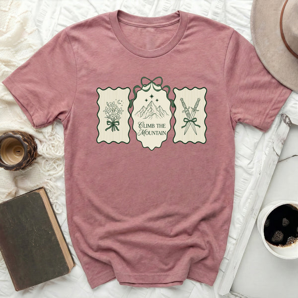 Ramiel Coquette Emblem Tee in Heather Mauve