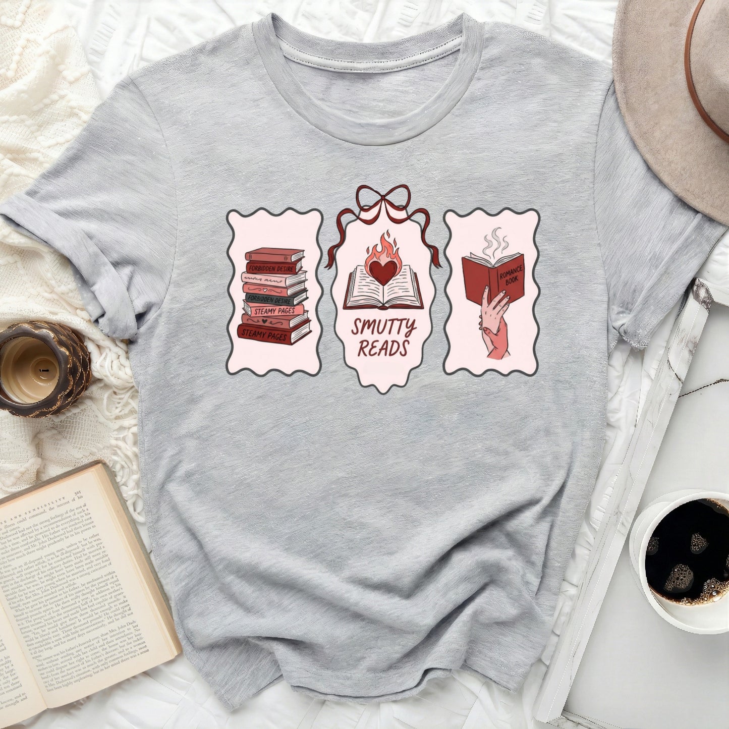 Smutty Reads Romance Book Lover Graphic product type
Smutty Reads
Romance Book
Book Lover
Reader Gift
Bookish Apparel
Spicy Book
Forbidden Desire
Steamy Pages
Book Club
Reading Enthusiast
Graphic Print
Fictional Stories
Novel Fan
Literature Lover
Bookworm
Romance Novels
Bookish Style
Story Teller
Fantasy Reader
Cozy Reading