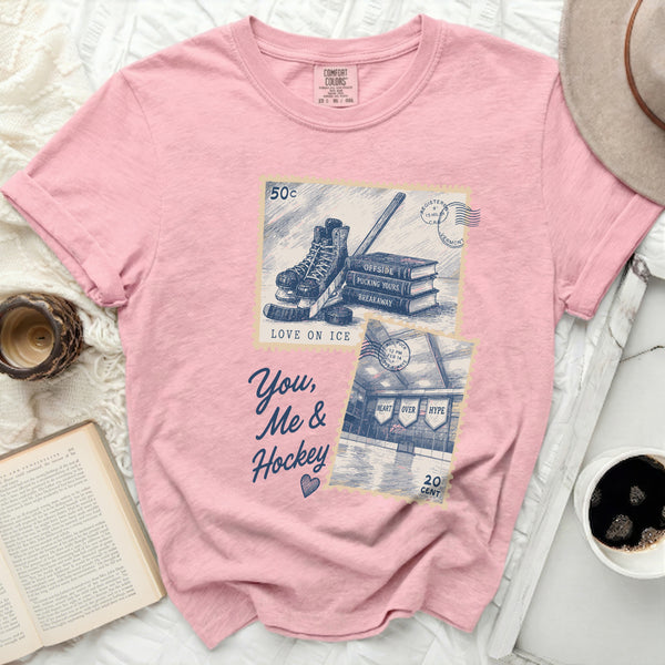 You, Me & Hockey Nostalgic Tee in Blossom