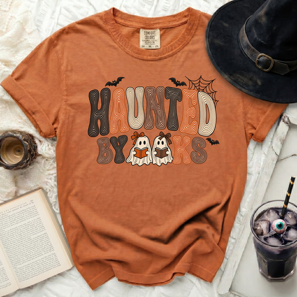 Haunted By Books Tee in Yam
