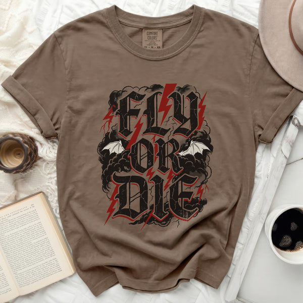Fourth Wing Fly or Die Tee in Espresso
