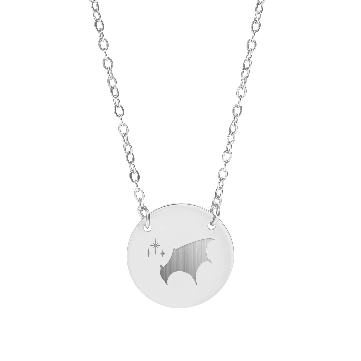Minimalist Bat Charm Pendant Necklace for Fashion Style