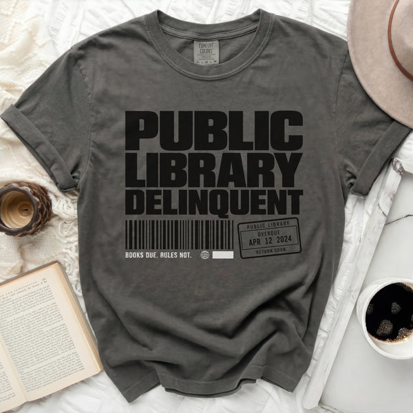 Library Delinquent Tee in Pepper
