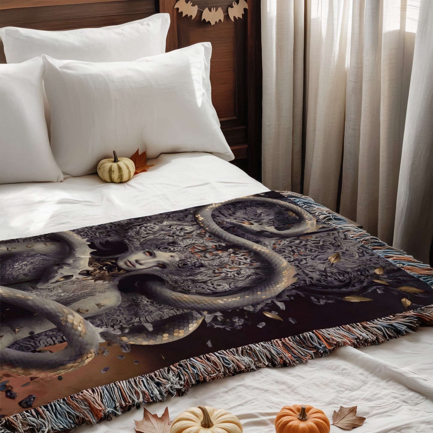 Dark House of Flame and Shadow Woven Blanket - MagicMerchEmporium