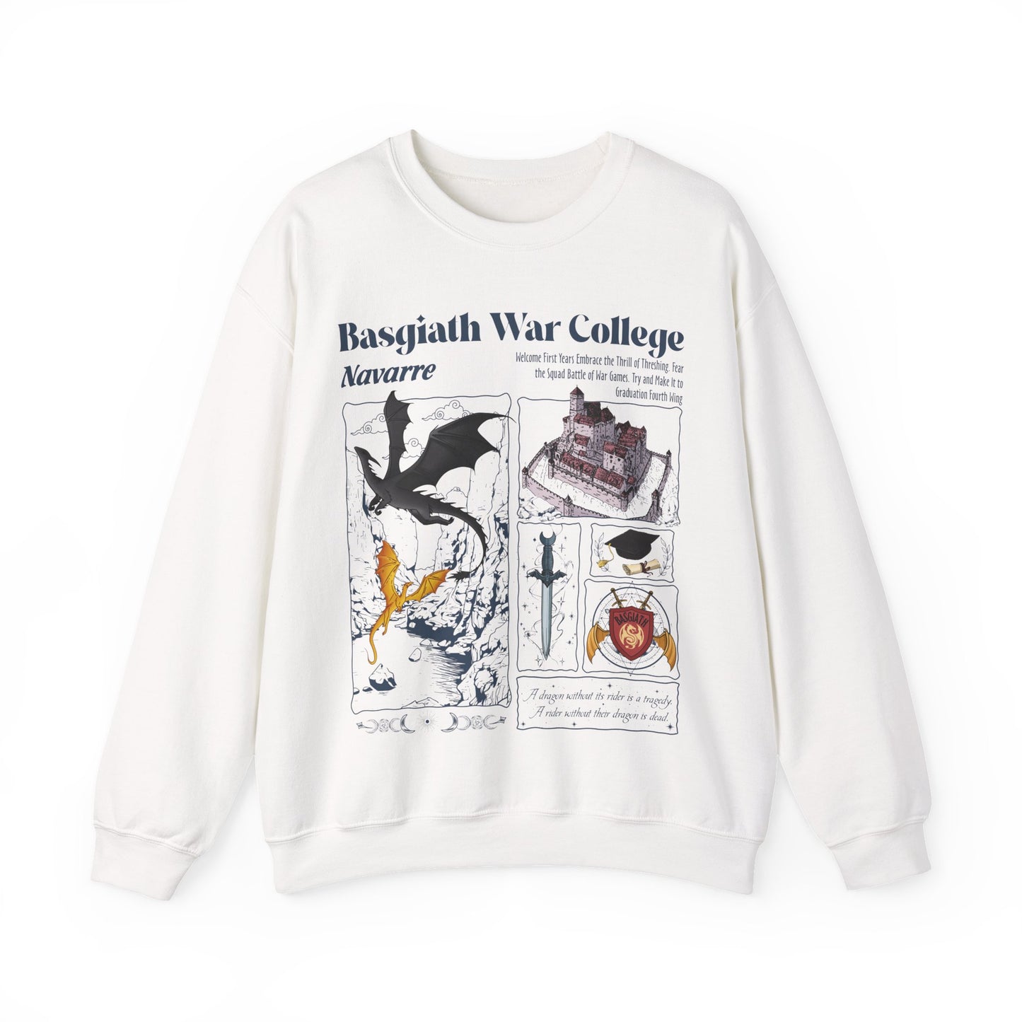 "Basgiath War College" Fourth Wing Sweatshirt - MagicMerchEmporium
