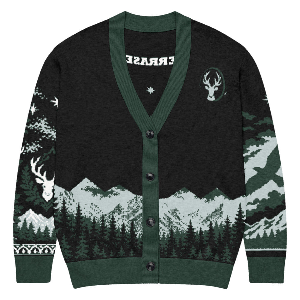 Terrasen Stag Knitted Cardigan flat front