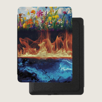 Vibrant Flowers Fire Water Sky Abstract Design product type
