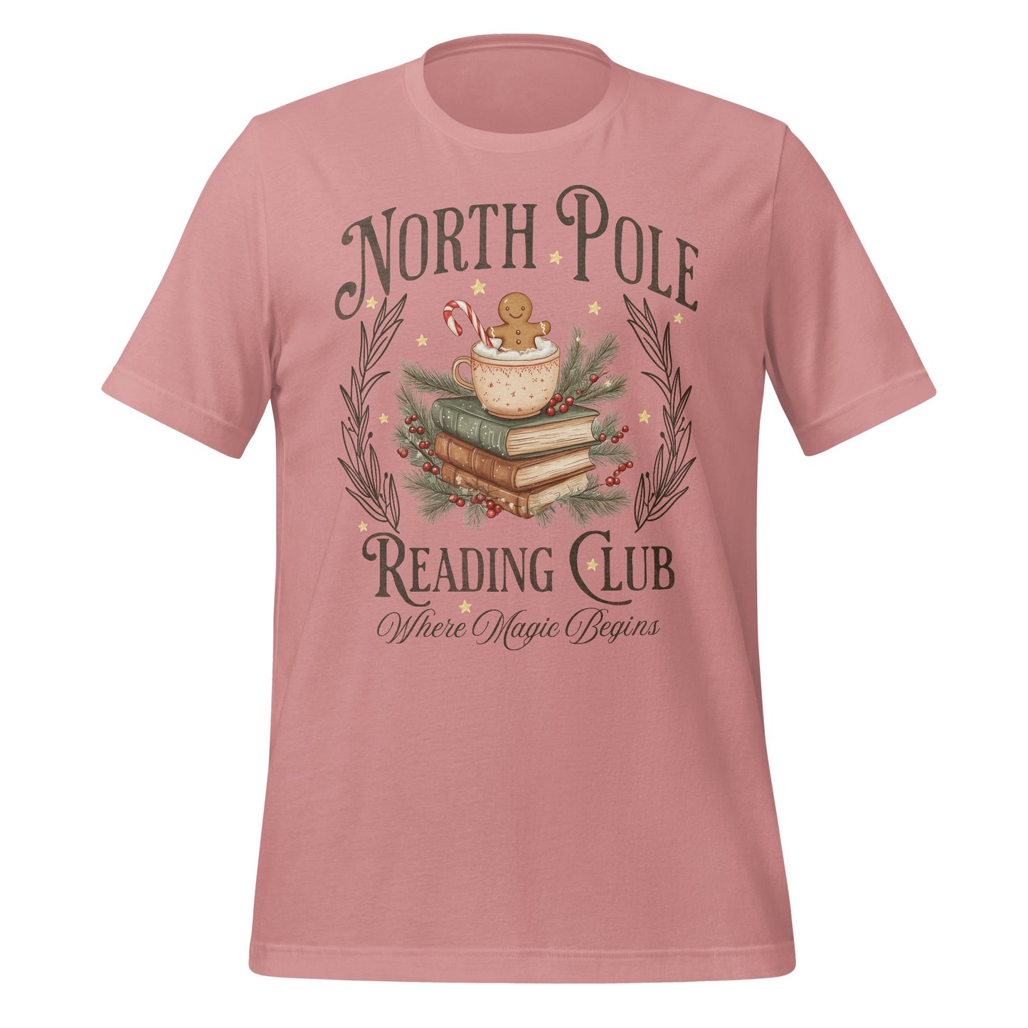North Pole Reading Club Gingerbread T-Shirt