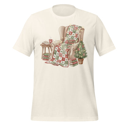 Cozy Holiday Reading Scene Graphic T-Shirt
