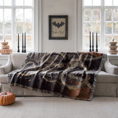 Dark House of Flame and Shadow Woven Blanket - MagicMerchEmporium