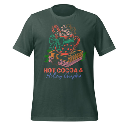 Hot Cocoa and Holiday Chapters festive t-shirt