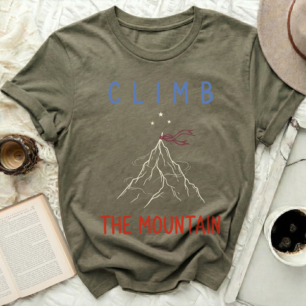 Two-Tone Summit Script Tee in Military Green