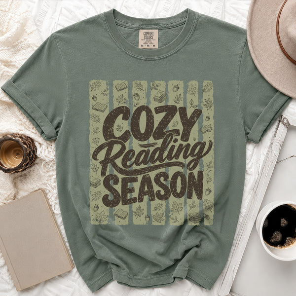 Cozy Reading Tee in Moss