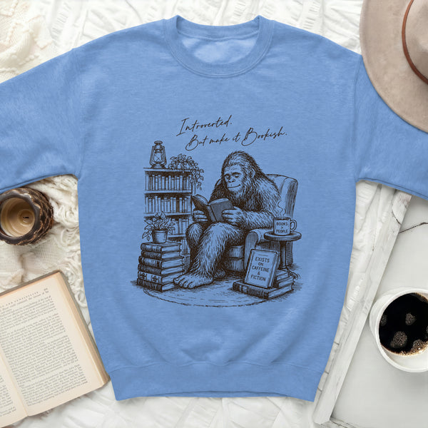 Introverted & Bookish Sweatshirt in Carolina Blue