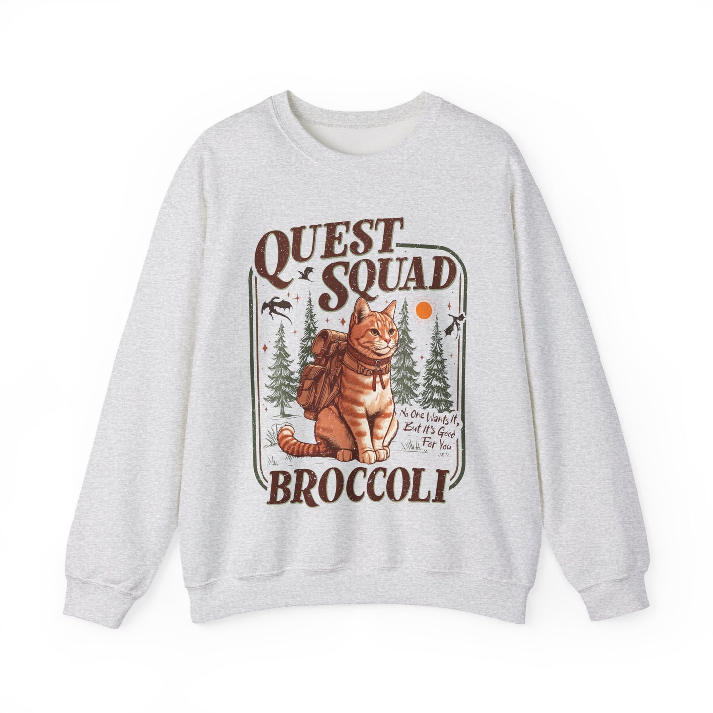 Quest Squad Broccoli Cat Sweatshirt