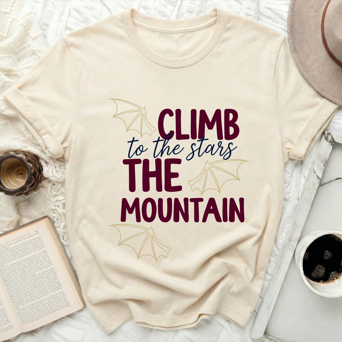 CLIMB to the stars THE MOUNTAIN inspirational saying product type
