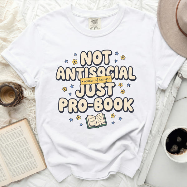 Not Antisocial Pro-Book Tee in White