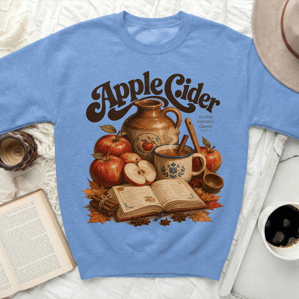 Vintage Apple Cider Sweatshirt in Carolina Blue