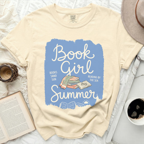 Book Girl Summer Reading Tee in Ivory