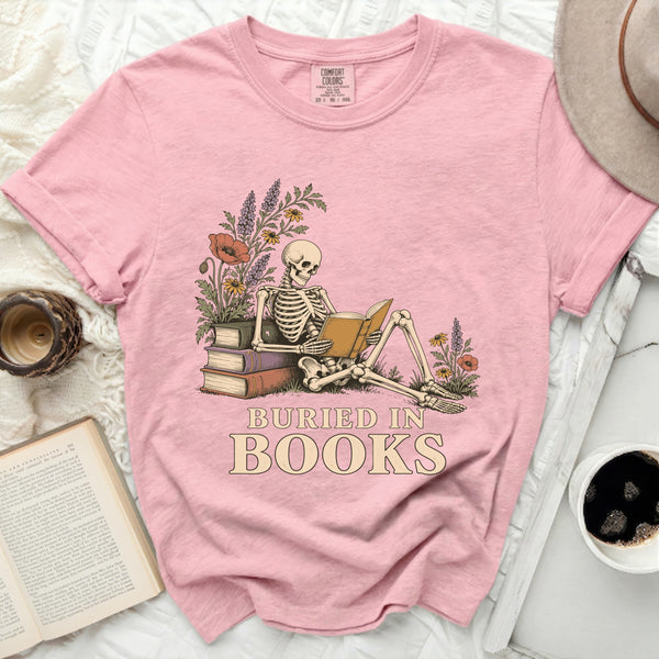 Buried In Books Tee in Blossom