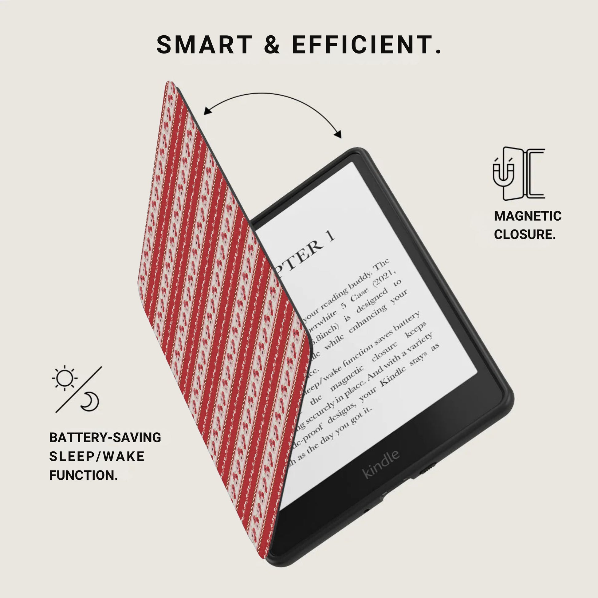 Smart and Efficient Kindle with Magnetic Closure