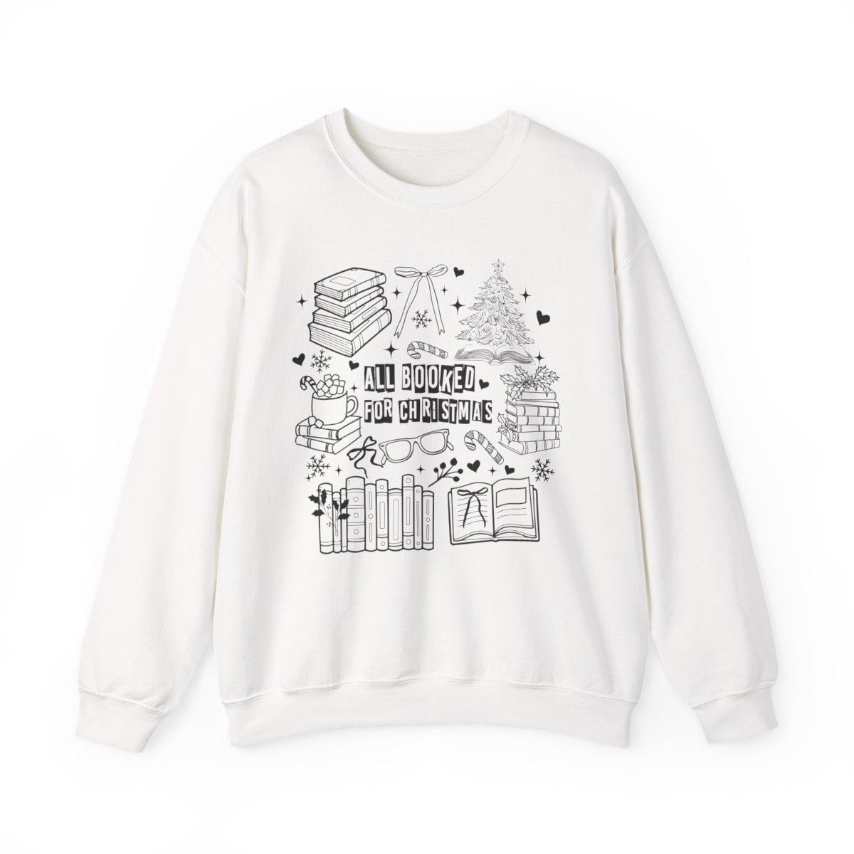 All Booked For Christmas Print Sweatshirt Product