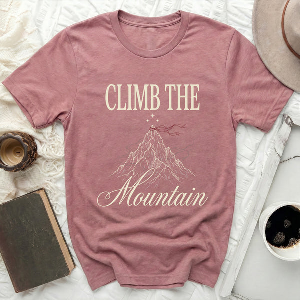 Flowing Peak Mountain Tee in Heather Mauve
