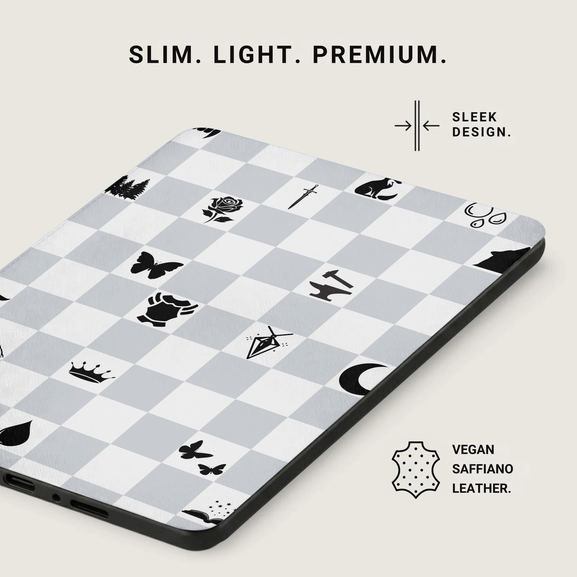Slim Light Premium Sleek Design Checkered Icons product type