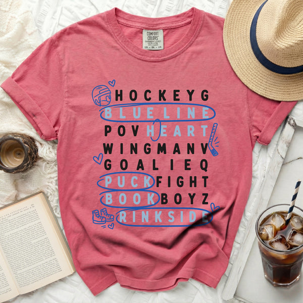 Blueline Wordplay Tee in Crunchberry