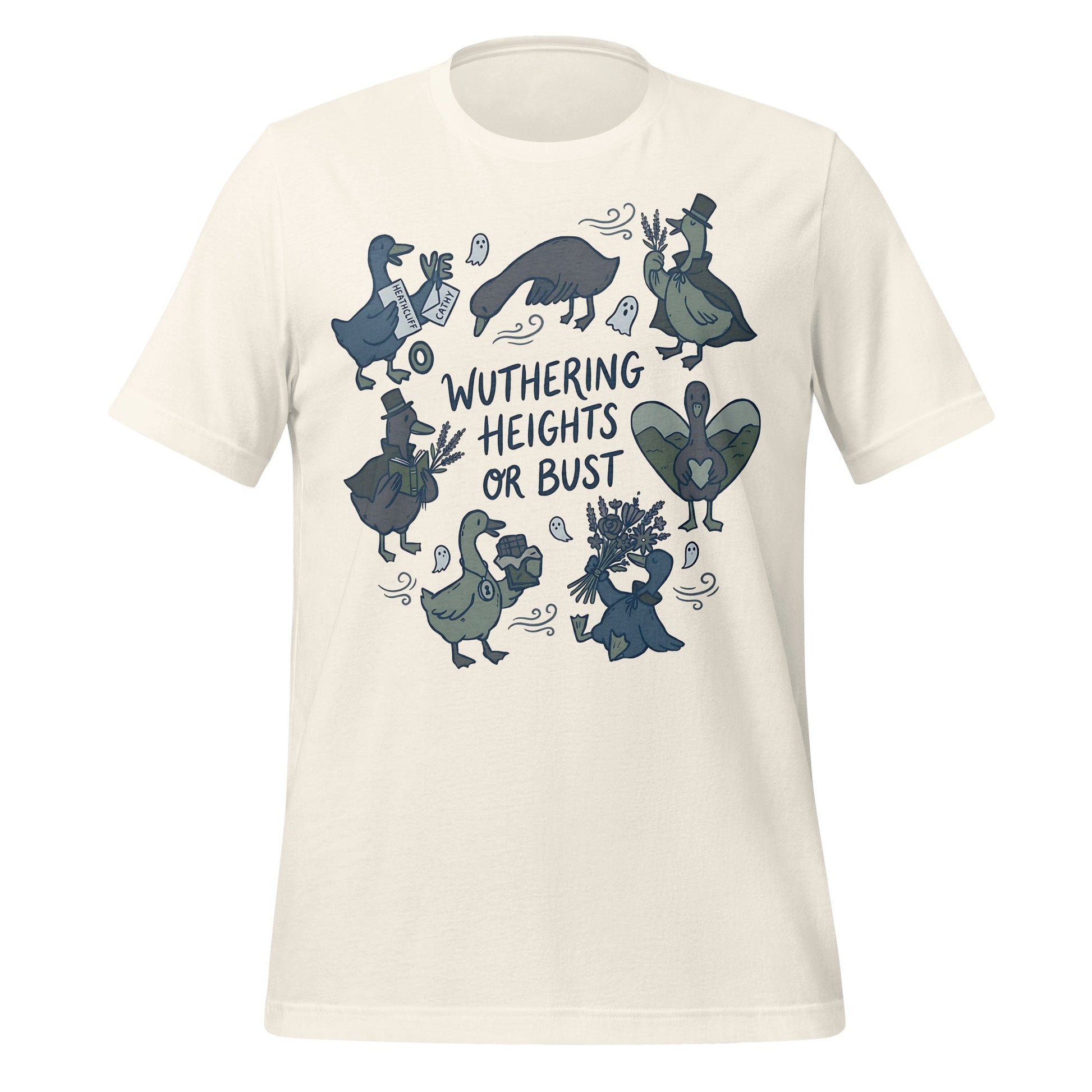 Wuthering Heights or Bust Quirky Duck Characters T-shirt