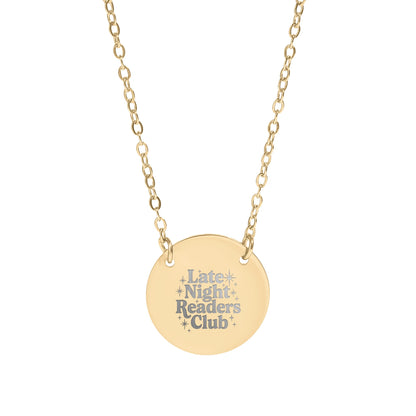 Late Night Readers Club Necklace for Book Lovers